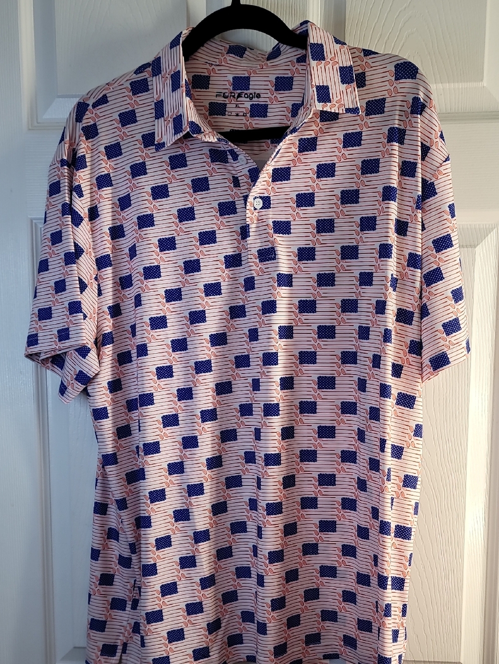 ForEagle Men’s Red, White & Blue Golf/Flag Print